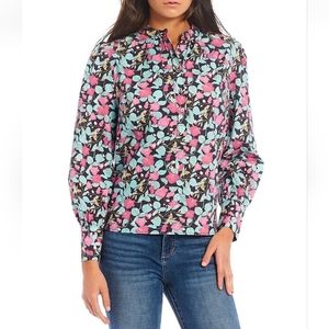 Roller Rabbit Floral Blouse - Pink, Blue, Black